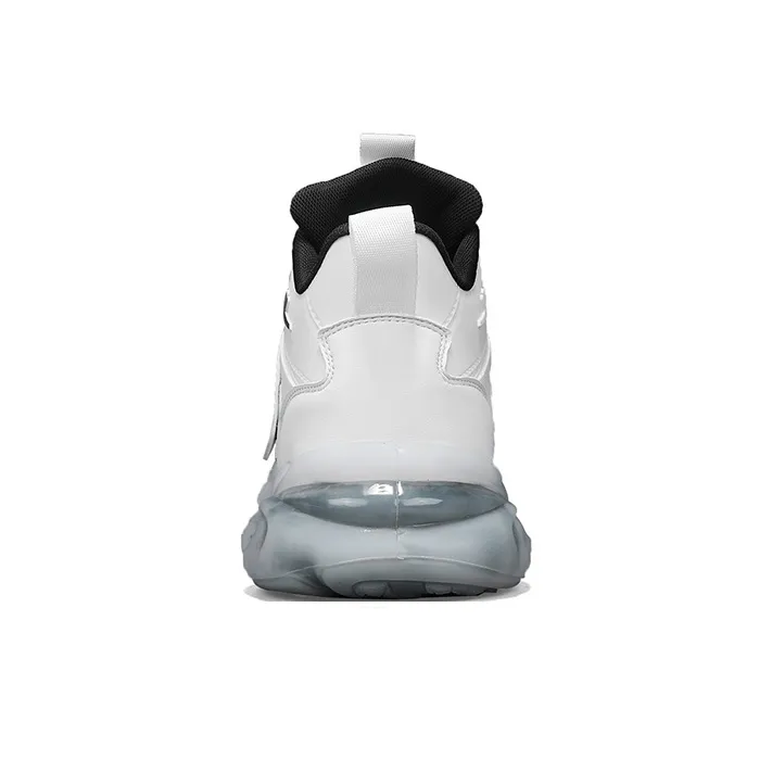 Warrior Anti Slip And Wear Resistant Lightweight Height Increasing Coverage Low Top Running Shoes Men's White Black-4