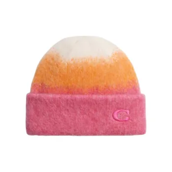 COACH Merino Wool Beanies Men's Pink/Multicolor