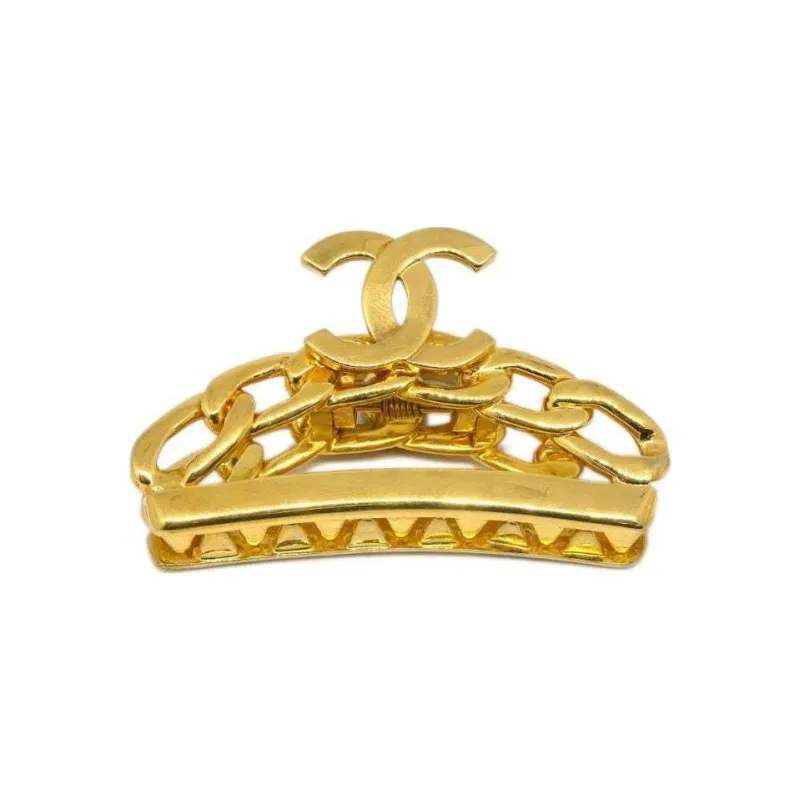 CHANEL 1998 Cc Chain-link Hair Clip-0