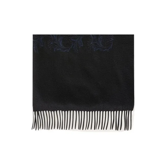 Loro Piana Cashmere Knit Scarves Women's Black-1