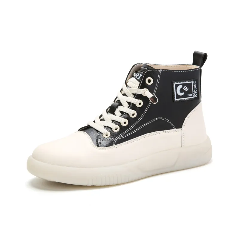 Reivanti High Top Skateboard Shoes Women's Beige Black-0
