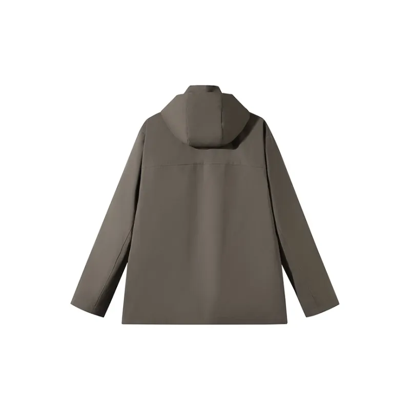 PONY Windproof, Breathable, And Water Repellent Windbreaker Jacket Unisex Umber-1