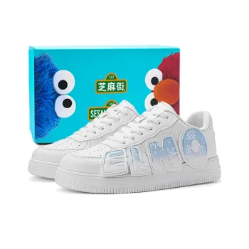 SESAME STREET Warm Cushioning Coverage Wear Resistant Low Top Skateboard Shoes Unisex Box