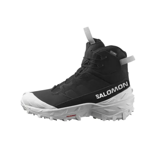 SALOMON Anti Slip Wear Resistant High Top Hiking Shoes Men's Black
