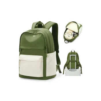 KEYSTREET Fabric Backpack Regular Unisex Black/White Green/White Red