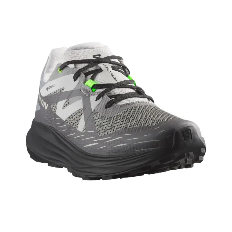 SALOMON ULTRA FLOW Anti Slip Wear Resistant Low Top Trail Running Shoes Men's Gray Black-2