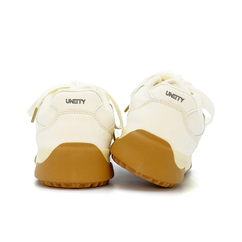 UNIITY Thickness White Sneakers Wear resistant, Lightweight, Breathable, And Non slip. Low Top Skateboard Shoes Women's-14