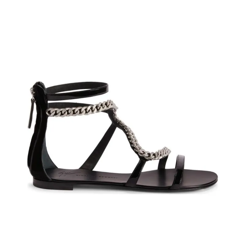Giuseppe Zanotti Samantha Chain detail Flat Sandals-1