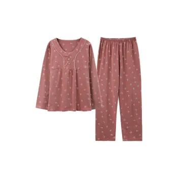 Mulong Family Pajama Set Women's Brick Red