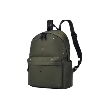 Hush Puppies Fabric Backpack Large Size Men's Army Green