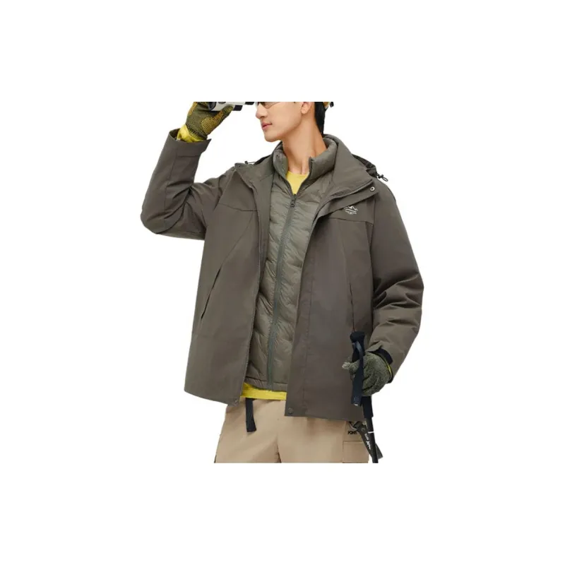PONY Windproof, Breathable, And Water Repellent Windbreaker Jacket Unisex Umber-5