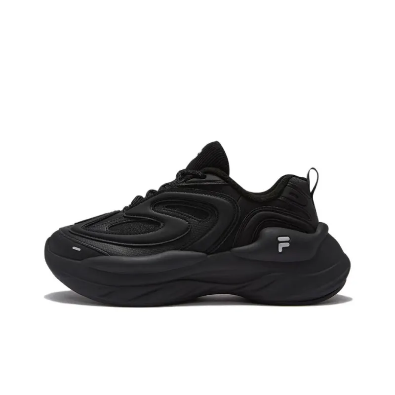 FILA FUSION BUZZARD Meteor Shoes Anti Slip Wear Resistant Low Top Chunky Sneakers Women's Black-0