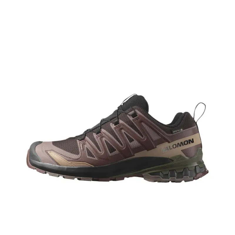 SALOMON XA Pro 3D V9 Anti Slip Wear Resistant Low Top Trail Running Running Shoes Men's Coffee Brown-0