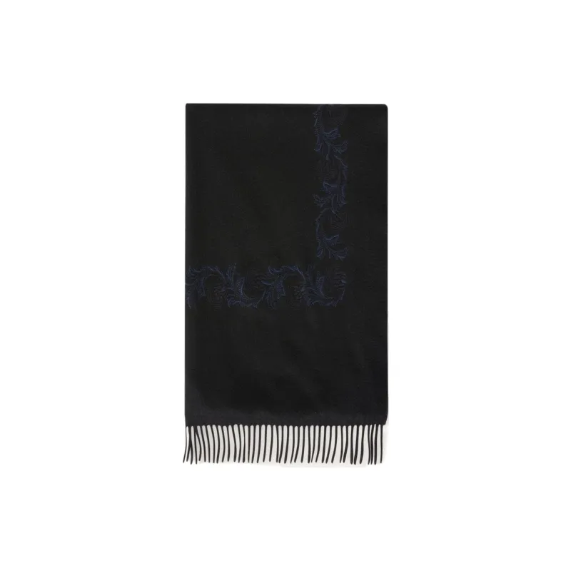 Loro Piana Cashmere Knit Scarves Women's Black-0