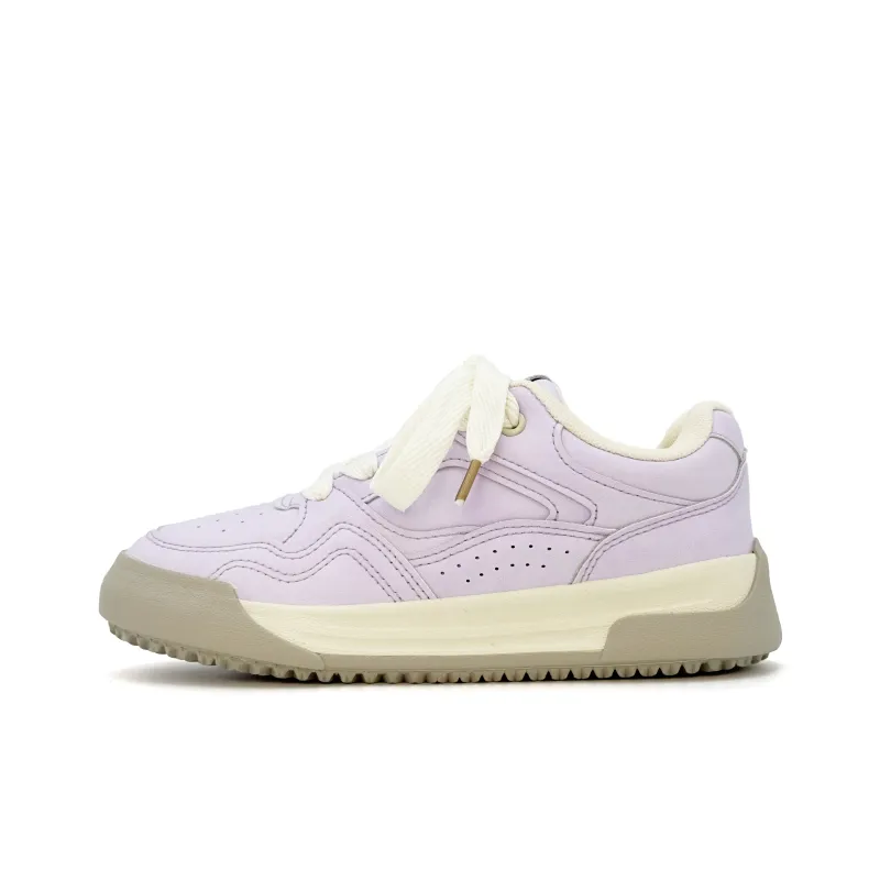 UNIITY Thickness White Sneakers Wear resistant, Lightweight, Breathable, And Non slip. Low Top Skateboard Shoes Women's-6