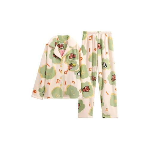 FENTENG x LINE FRIENDS Pajama Set Women's Apricot