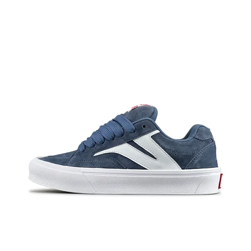 VFDF Puffy Shoes Anti Slip Wear Resistant Low Top Skateboard Shoes Unisex Sea Blue White-0