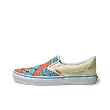 NATAL DESIGN x Vans Slip-on Anti-Slip Wear-Resistant Low-Top Skateboard Shoes Unisex Orange