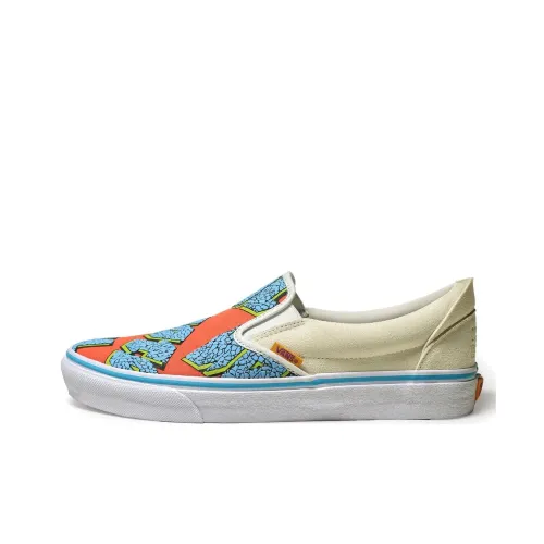 NATAL DESIGN x Vans Slip-on Anti-Slip Wear-Resistant Low-Top Skateboard Shoes Unisex Orange