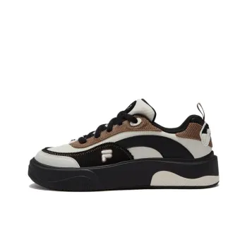 FILA FUSION STACK Anti Slip Wear Resistant Low Top Skateboard Shoes Women's White Black