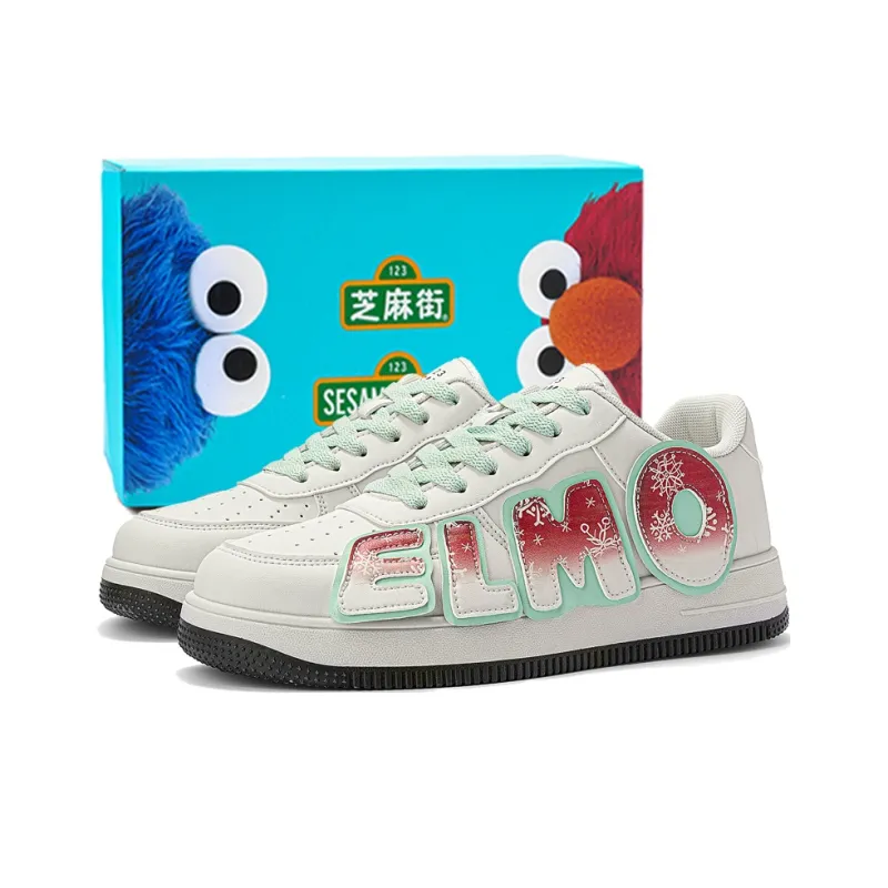 SESAME STREET Warm Cushioning Coverage Wear-Resistant Low-Top Skateboard Shoes Unisex Box-6