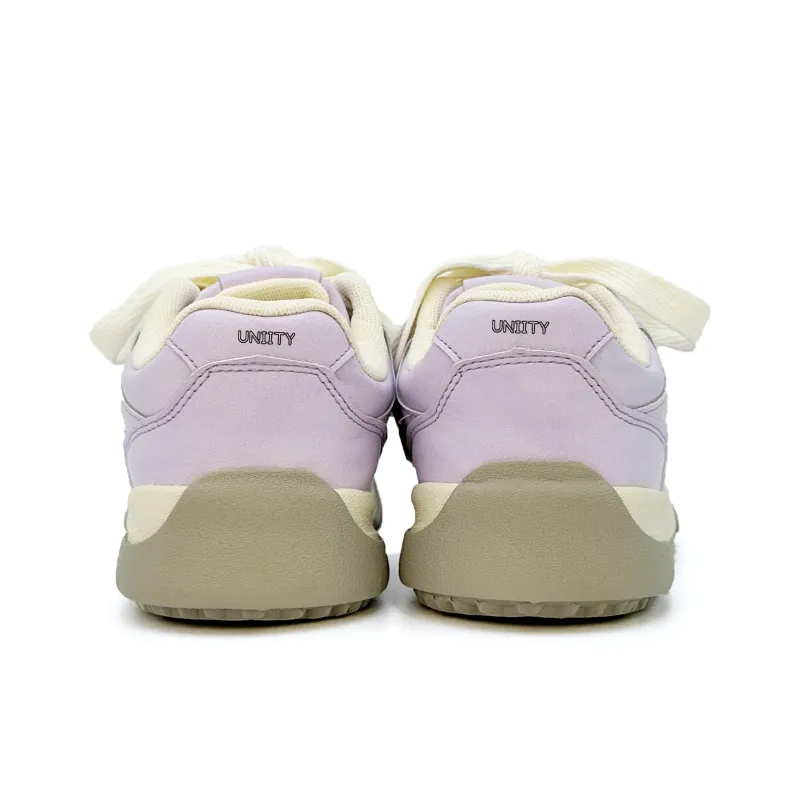 UNIITY Thickness White Sneakers Wear resistant, Lightweight, Breathable, And Non slip. Low Top Skateboard Shoes Women's-9