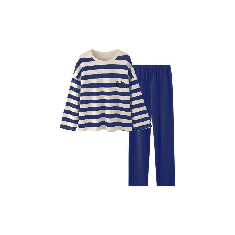 OUSHIBO Pajama Set Women's Blue-0