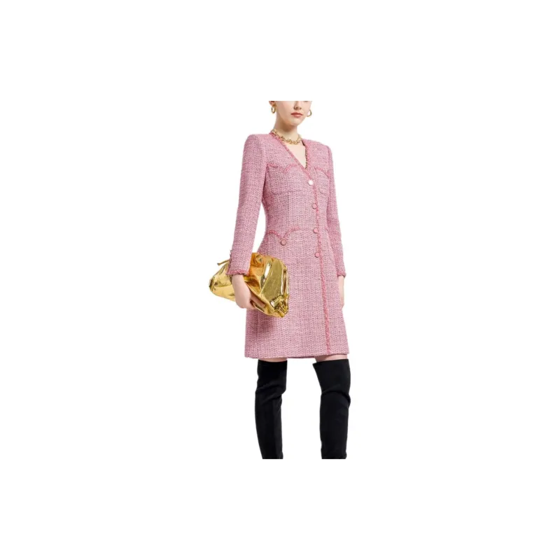 BESIONIA FW23 Long Sleeved Dresses Women's Pink-2