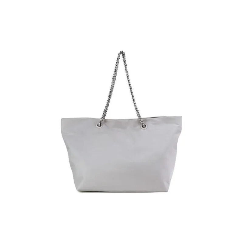 TORY BURCH Ella Fabric Artificial Leather Tote Bag Shopping Bag Shoulder Bag Handbag Medium Size Women's Gray-2