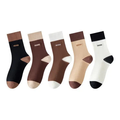 MIIOW Mid-Calf Socks Women's 5 Pack
