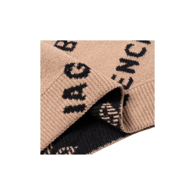 Balenciaga All Over Logo Crewneck 'Beige/Black'-2