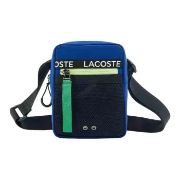 LACOSTE Polyamide Shoulder Bag Crossbody Bag Medium Size Unisex Blue