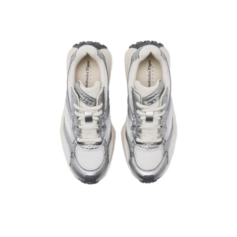 Onitsuka Tiger Anti Slip Wear Resistant Low Top Chunky Sneakers Unisex Gray-3