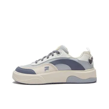 FILA FUSION STACK Anti Slip Wear Resistant Low Top Skateboard Shoes Women's White Blue Gray