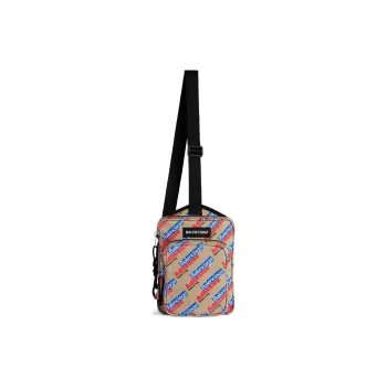 Balenciaga Nylon Messenger Bag, Shoulder Bag, Crossbody Bag Regular Men's Beige & Red & Blue
