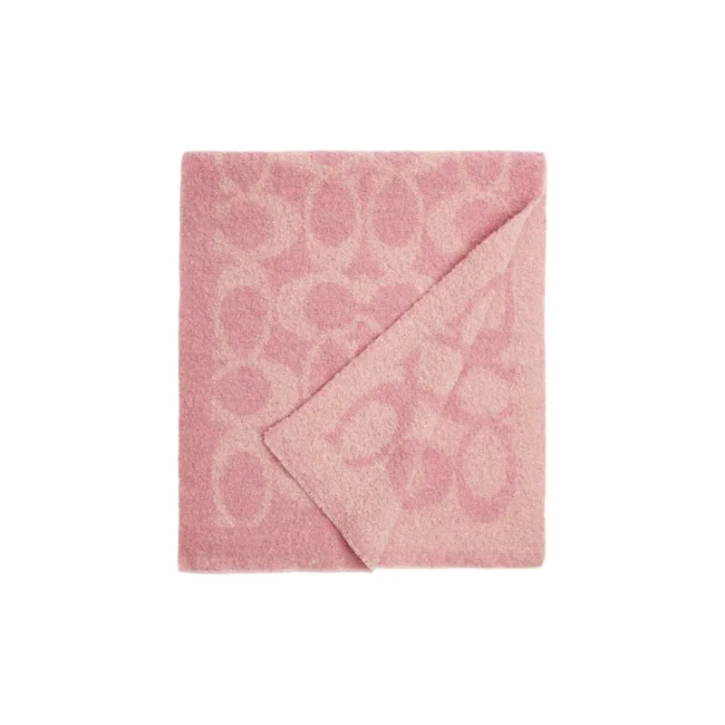 COACH Alpaca Knit Scarves Men's Pink-0