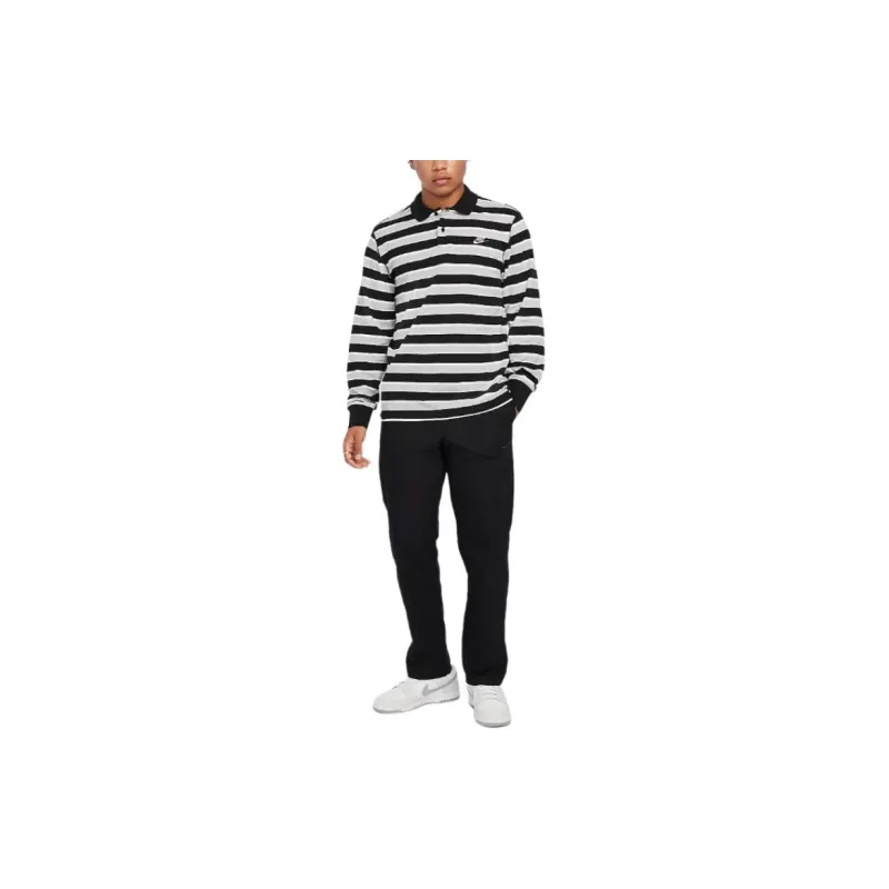 Nike Club Men's Long Sleeve Striped Polo-2