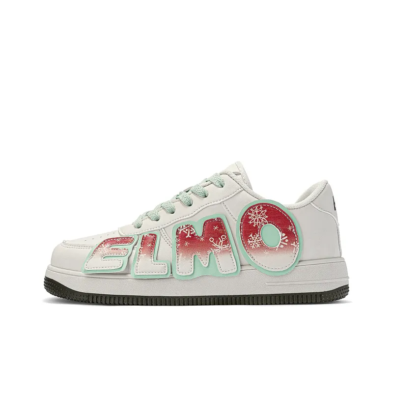 SESAME STREET Warm Cushioning Coverage Wear-Resistant Low-Top Skateboard Shoes Unisex Box-8