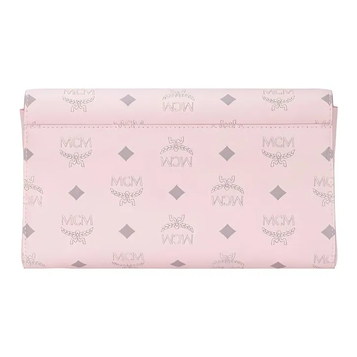 MCM Millie Visetos Fabric Crossbody Bag, Shoulder Bag Medium Size Women's Pink-2