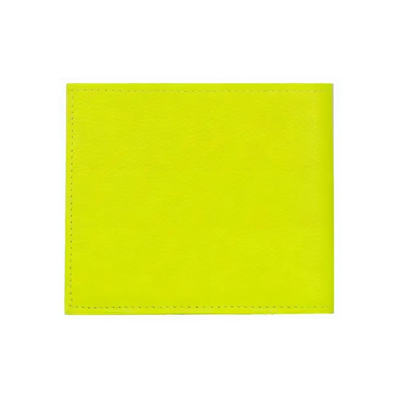 Balenciaga Cow Leather Coin Purses Wallets Men's Yellow-1