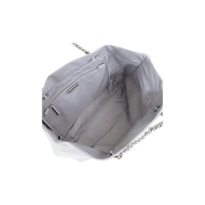 TORY BURCH Ella Fabric Artificial Leather Tote Bag Shopping Bag Shoulder Bag Handbag Medium Size Women's Gray-4