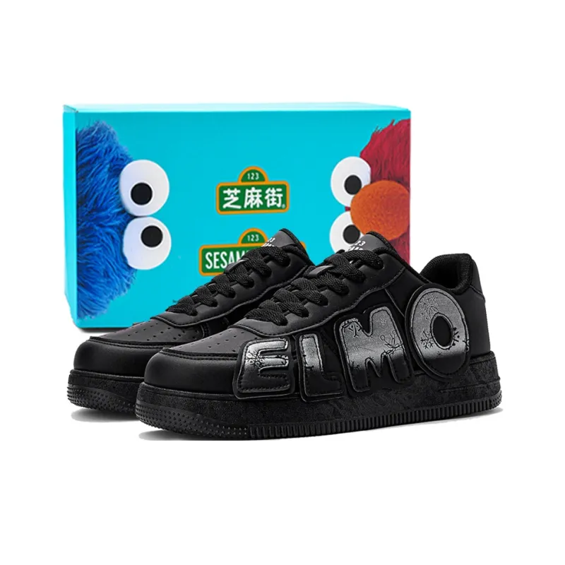 SESAME STREET Warm Cushioning Coverage Wear-Resistant Low-Top Skateboard Shoes Unisex Box-13