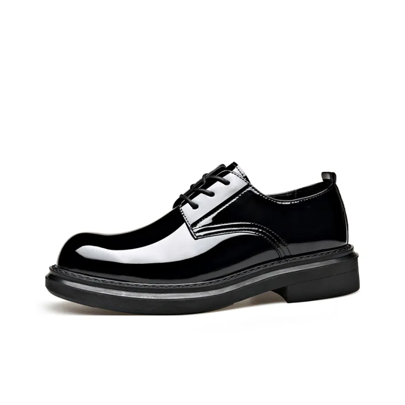 Romon Dress Shoes Men Low Top Black-0