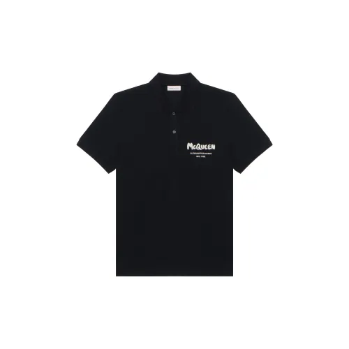 Alexander McQueen Polo Shirts Men Black