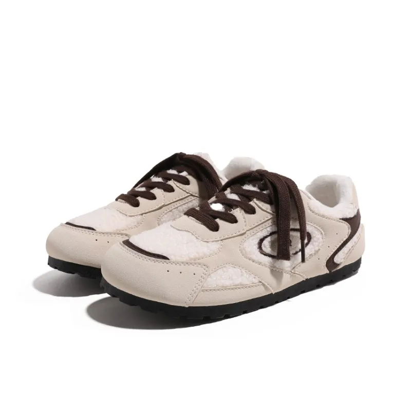 HUANQIU Coverage Warm Slip-Resistant Low-Top Skateboard Shoes Women's-2