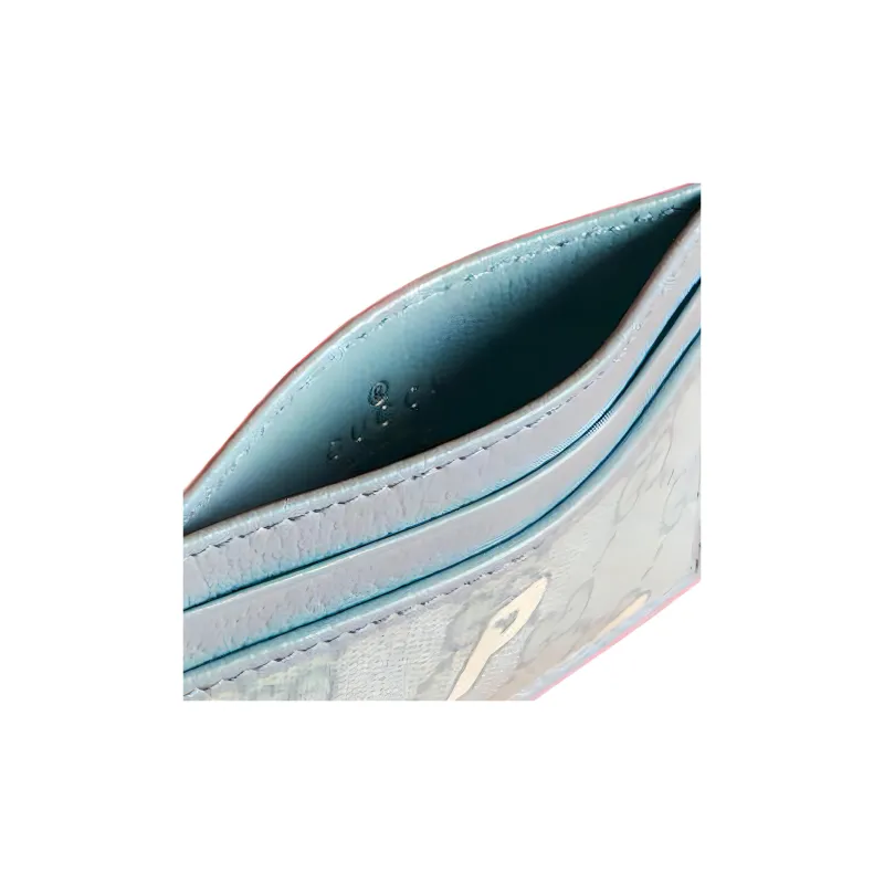 GUCCI PALACE Collaboration Canvas Card Holder Women's Blue-4