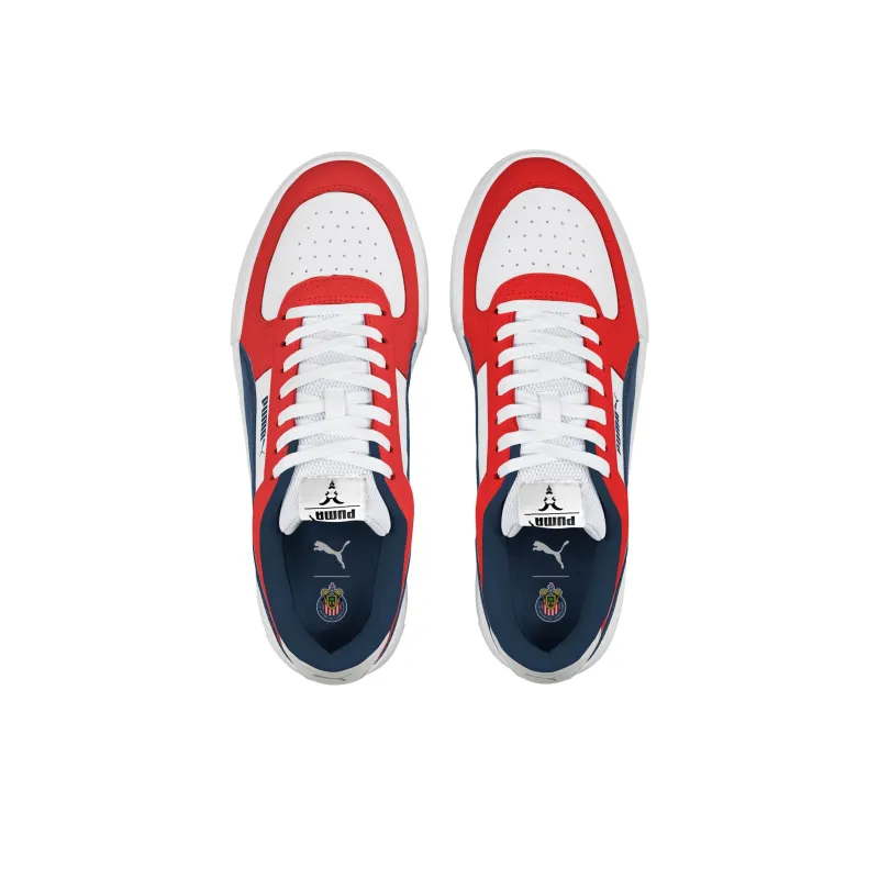 PUMA Chivas Anti Slip Wear Resistant Low Top Skateboard Shoes Unisex Red White-2