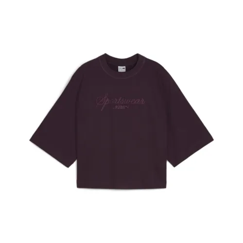 PUMA CLASSICS+ T-Shirt Women's Dark Purple