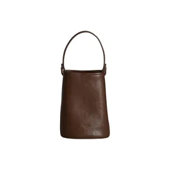 UNIFINE Top Grain Vegetable Tanned Cow Leather Handbag Women's Walnut Brown/Maple Leaf Red/Midnight Black