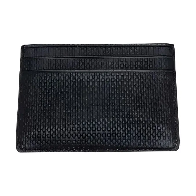 HUGO BOSS Grained Cow Leather Card Holder Wallet Gift Box Set Large Size Men's Black-5